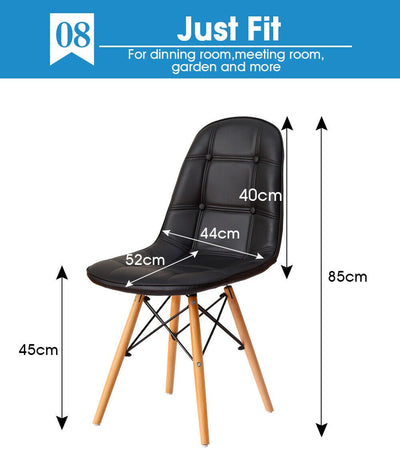 Levede 4x Retro Replica Eames PU Leather Dining Chair Office Cafe Lounge Chairs