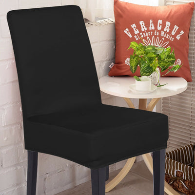 1x Stretch Elastic Chair Covers Dining Room Wedding Banquet Washable Black