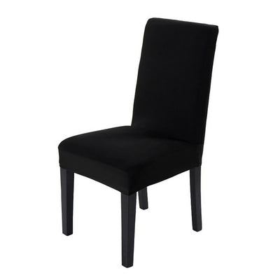 1x Stretch Elastic Chair Covers Dining Room Wedding Banquet Washable Black
