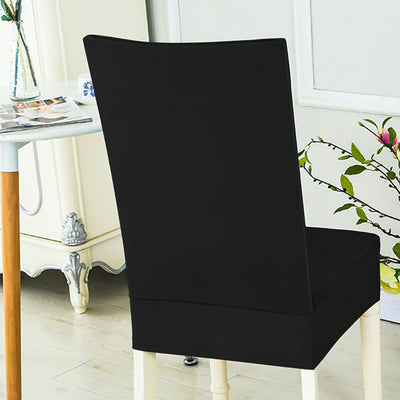 1x Stretch Elastic Chair Covers Dining Room Wedding Banquet Washable Black