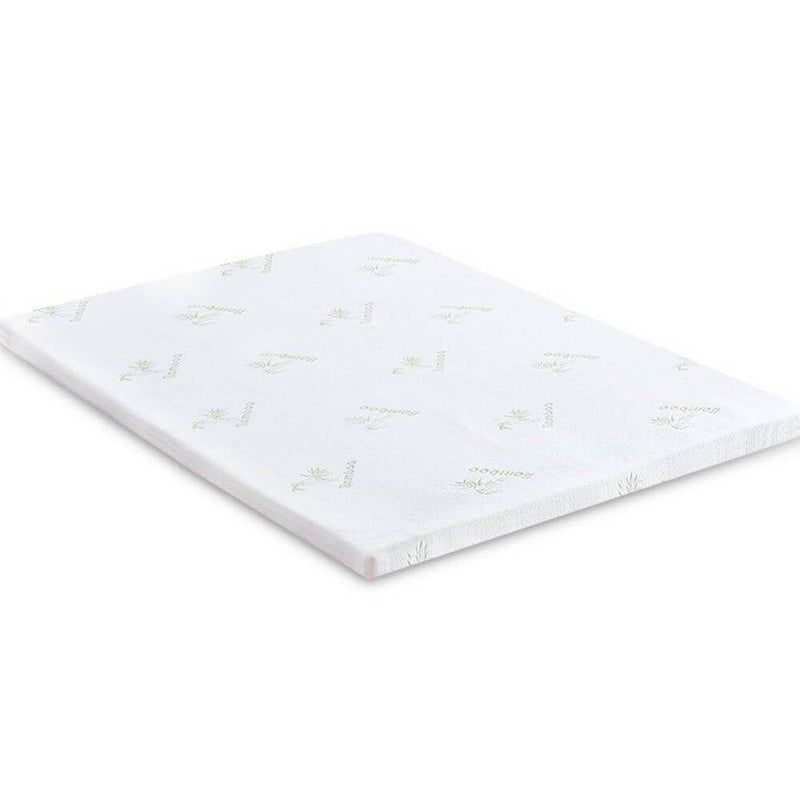 DreamZ 8cm Thickness Cool Gel Memory Foam Mattress Topper Bamboo Fabric Double