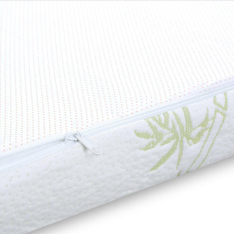 DreamZ 8cm Thickness Cool Gel Memory Foam Mattress Topper Bamboo Fabric Double