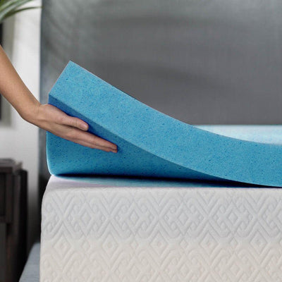 DreamZ 8cm Thickness Cool Gel Memory Foam Mattress Topper Bamboo Fabric Double
