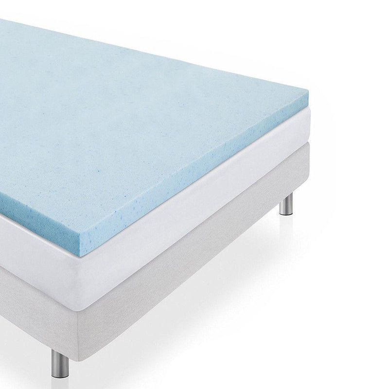 DreamZ 8cm Thickness Cool Gel Memory Foam Mattress Topper Bamboo Fabric Double