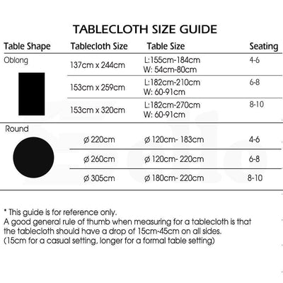 1 Pc 305cm White Round Fitted Tableclothes Hemmed Edges Trestle Event Wedding