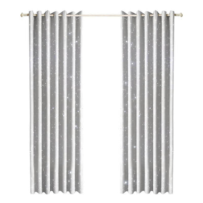 Star Blockout Blackout Curtains 3 Layers Eyelet Pure Fabric Room Darkening