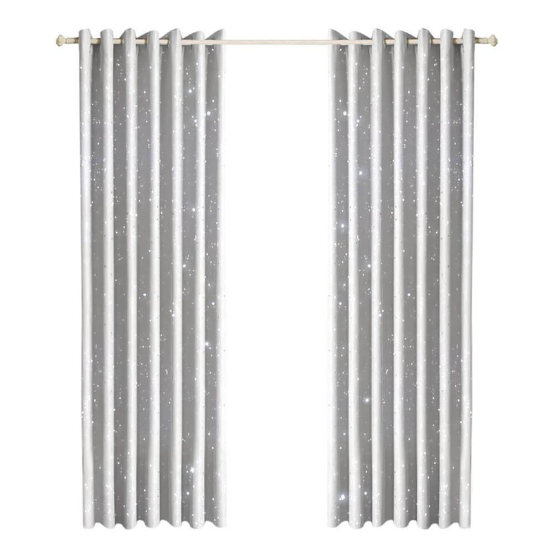 Star Blockout Blackout Curtains 3 Layers Eyelet Pure Fabric Room Darkening