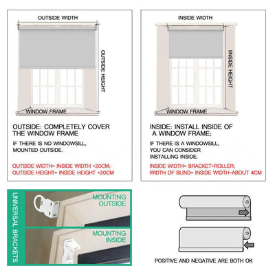 Quality Modern Blockout Roller Blinds Curtain Full Sun Shading Room Darkening