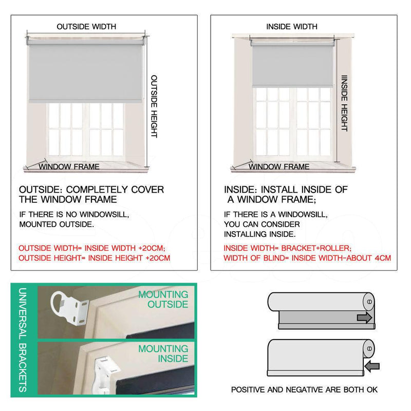 Quality Modern Blockout Roller Blinds Curtain Full Sun Shading Room Darkening