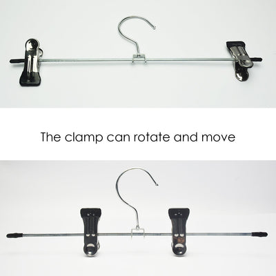 15x Metal Clip Hangers Trouser Skirt Coat Pants Bulk Clothes Clothing Coathanger