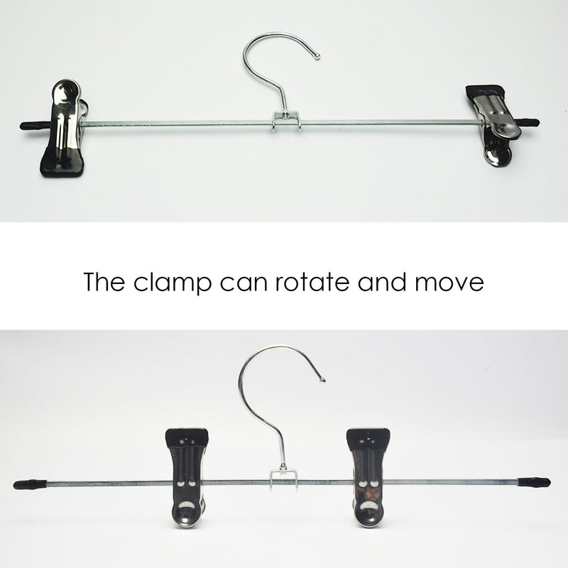 15x Metal Clip Hangers Trouser Skirt Coat Pants Bulk Clothes Clothing Coathanger