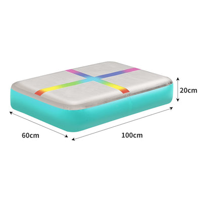 0.6M X 1M Air Track Block Inflatable Mat Airtrack Tumbling Air Gymnastics Blue