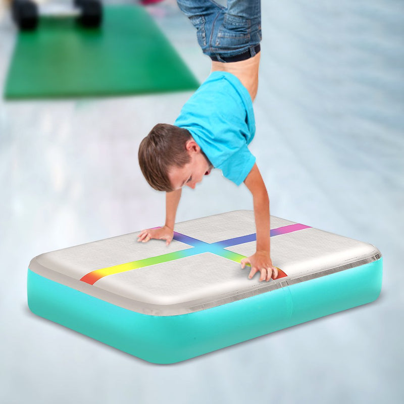 0.6M X 1M Air Track Block Inflatable Mat Airtrack Tumbling Air Gymnastics Blue