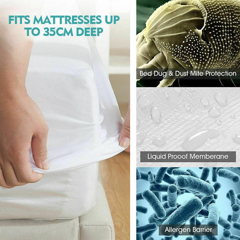 DreamZ Fitted Waterproof Bed Mattress Protectors Covers Super King