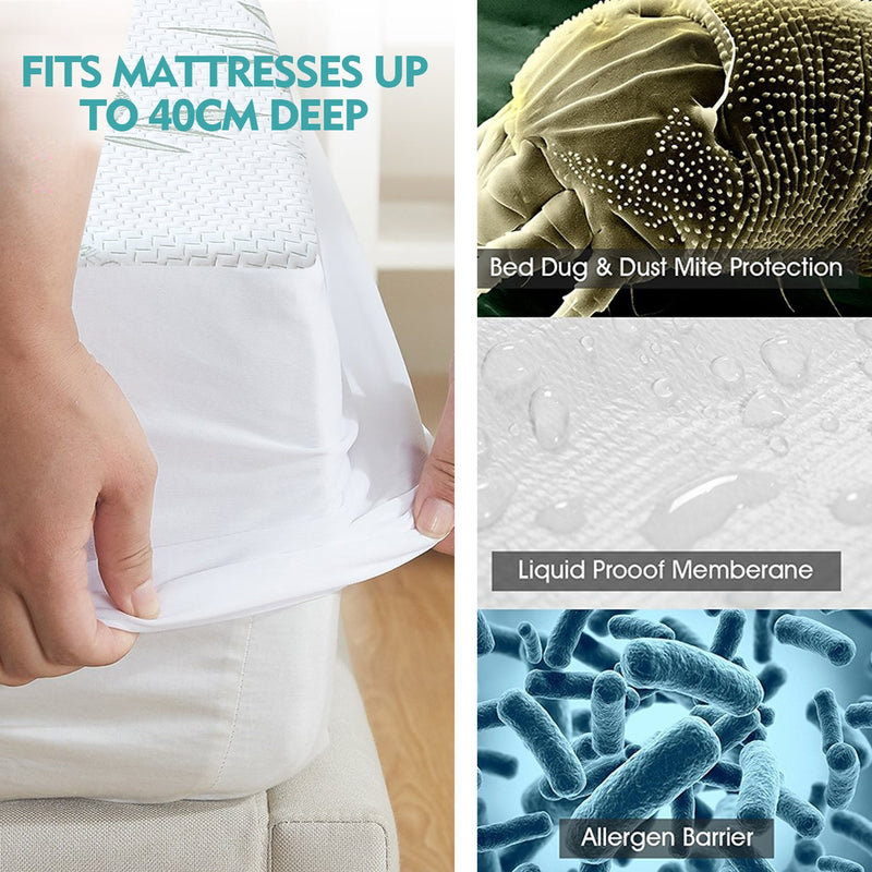 DreamZ Fitted Waterproof Bed Mattress Protectors Covers Super King