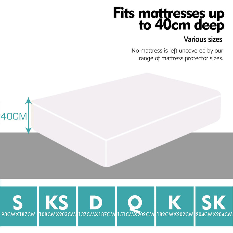 DreamZ Fitted Waterproof Bed Mattress Protectors Covers Super King