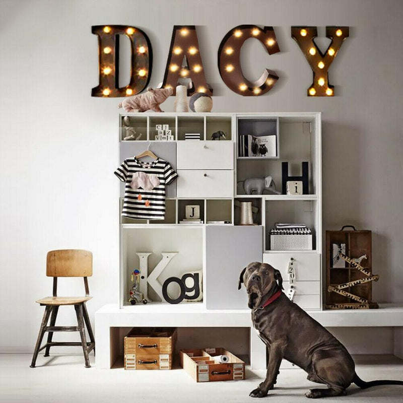 LED Metal Letter Lights Free Standing Hanging Marquee Event Party D?cor Letter U