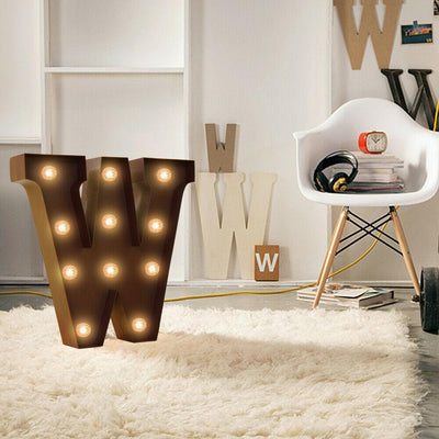 LED Metal Letter Lights Free Standing Hanging Marquee Event Party D?cor Letter U