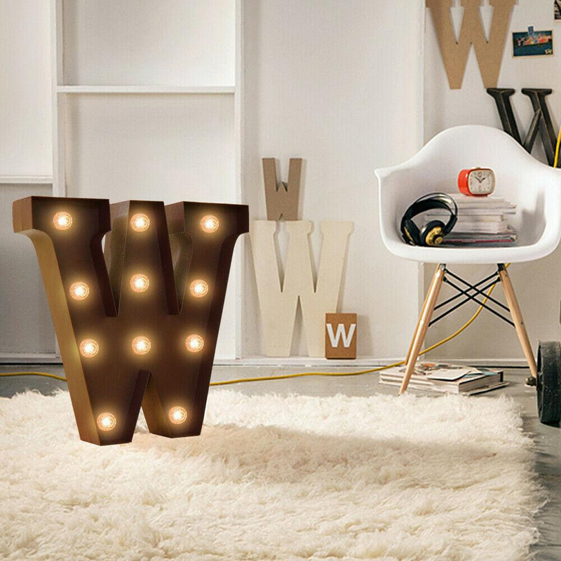 LED Metal Letter Lights Free Standing Hanging Marquee Event Party D?cor Letter U