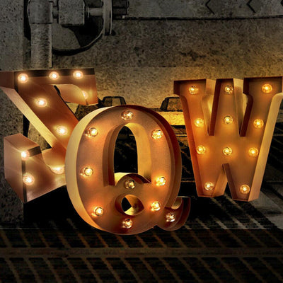 LED Metal Letter Lights Free Standing Hanging Marquee Event Party D?cor Letter U