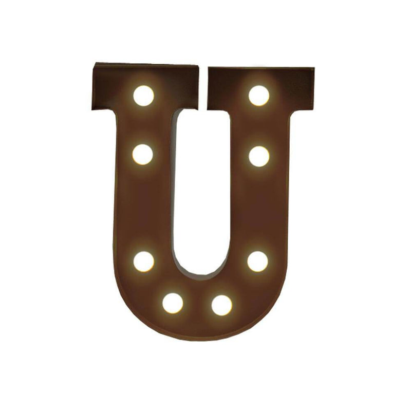 LED Metal Letter Lights Free Standing Hanging Marquee Event Party D?cor Letter U