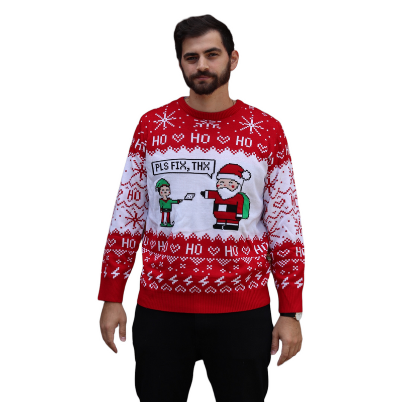 Pls Fix Thx Christmas Sweater