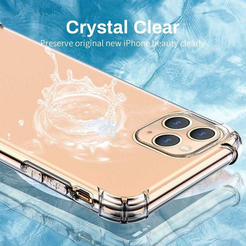 Clear TPU Case+ HD Eye Protection Tempered Glass+ Camera Lens Film for iPhone 12