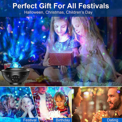 2 in 1 Night Light Projector with Timer & Remote Control for Bedroom Christmas