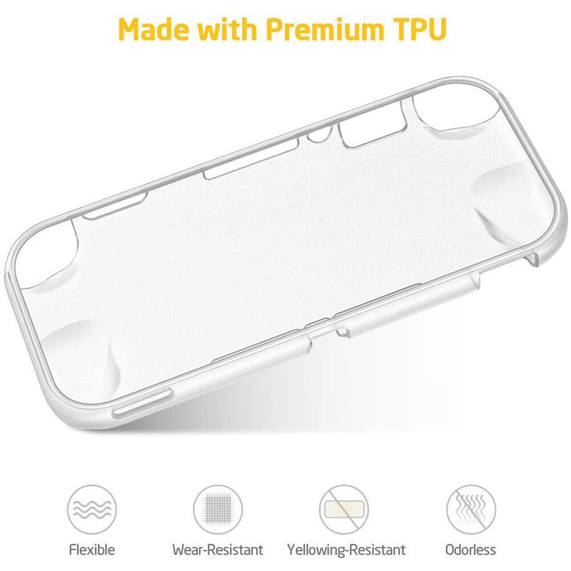 3 IN 1 Bundle Clear Case&HD Glass Film&6x Caps for Nintendo Swich / Switch Lite