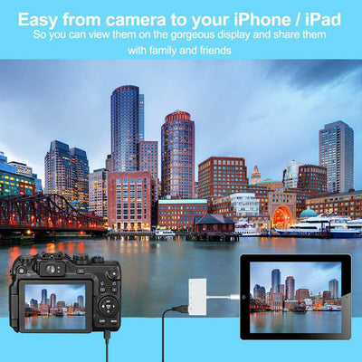 5 in 1 8-Pin to TF SD Card Reader Camera USB OTG Adapter For iPhone iPad iPod CA