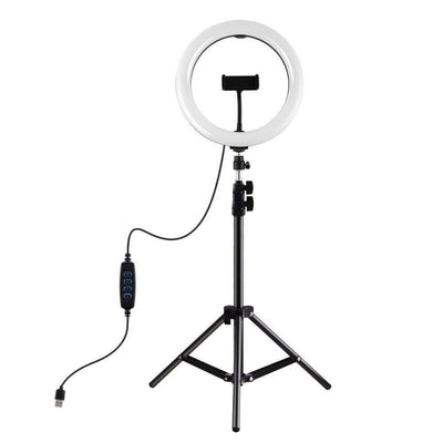 Selfie Ring Light With Tripod Stand and Phone Holder LED Makeup Circle Lamp CA