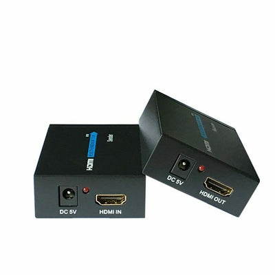 1080P 60M HDMI Extender by cat6/5e over RJ45 Ethernet FHD 2x Power Adapter NEW K
