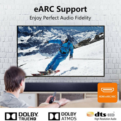 8K@120Hz Fiber Optic HDMI Cable-48Gbps Dynamic HDR4:4:4 3D eARC-15 25 30 50 66ft
