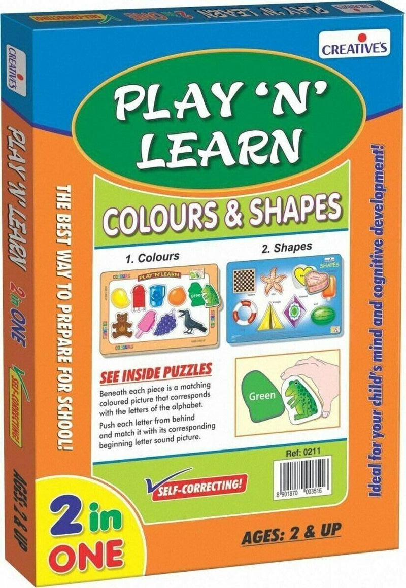 Creative&apos;s Play &apos;N&apos; Learn shapes Jigsaw Puzzle For Kids Early Educational Toys