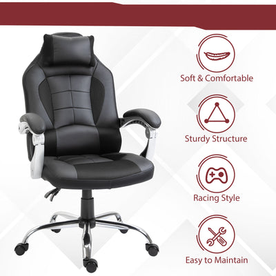 Office Chair Ergonomic Executive Swivel Racing Style Recliner Gaming Chair Black