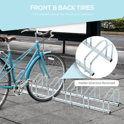 Bike Parking Stand Floor Wall Mount  Storage Locking Rack Holder Outdoor Steel