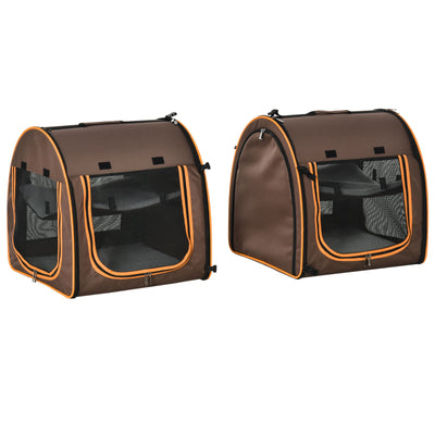 Large Portable Double Cat Pet Carrier Kennel Bag Oxford Travel Car Seat