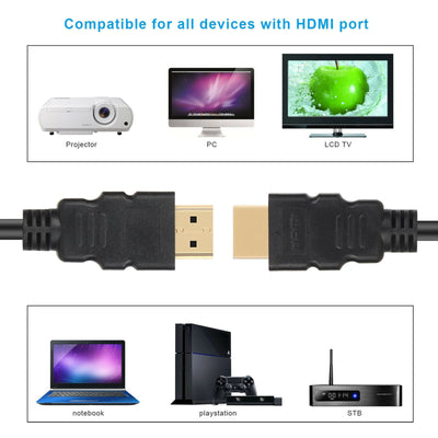 Short and Long HDMI Cable 1080p Ethernet ARC HDTV 1.5 2 3 6 10 15 25 30 50 66 FT