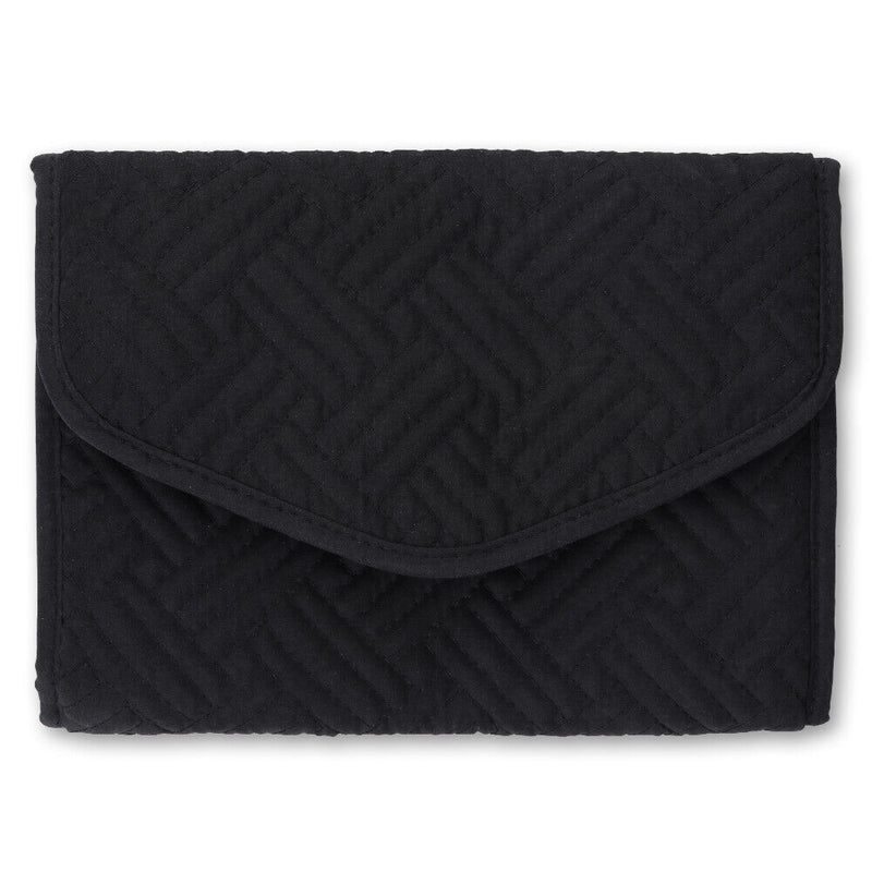 Lightweight Foldable Jewelry Bag Case with Zippered Pockets & Magnetic Closure