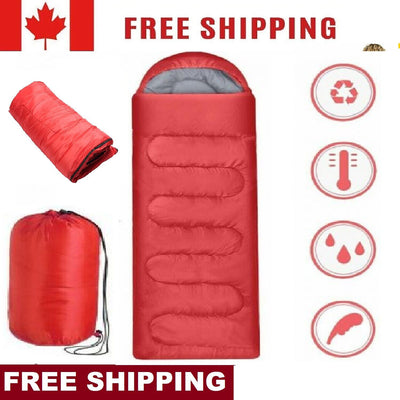 Outdoor Camping Sleeping Bag Single Envelope Hiking Tent Thermal Winter Travel