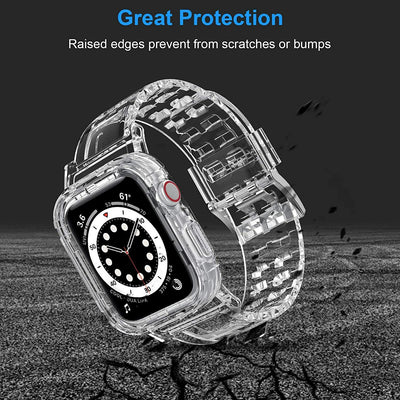 Rugged Protective Case with TPU Band Strap for Apple Watch Series 1 2 3 4 5 6 SE