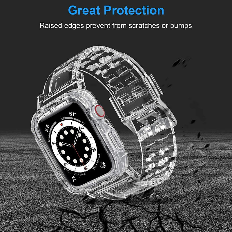 Rugged Protective Case with TPU Band Strap for Apple Watch Series 1 2 3 4 5 6 SE