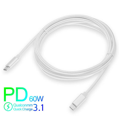 Thunderbolt 3 Compatible USB-C to USB-C 3.1 Cable 6inch 3FT 6FT Nylon Braided