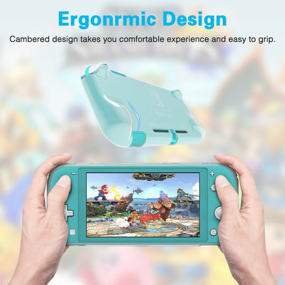 Nintendo Switch Lite Accessories-TPU Case Cover＆Tempered Glass Screen Protectors