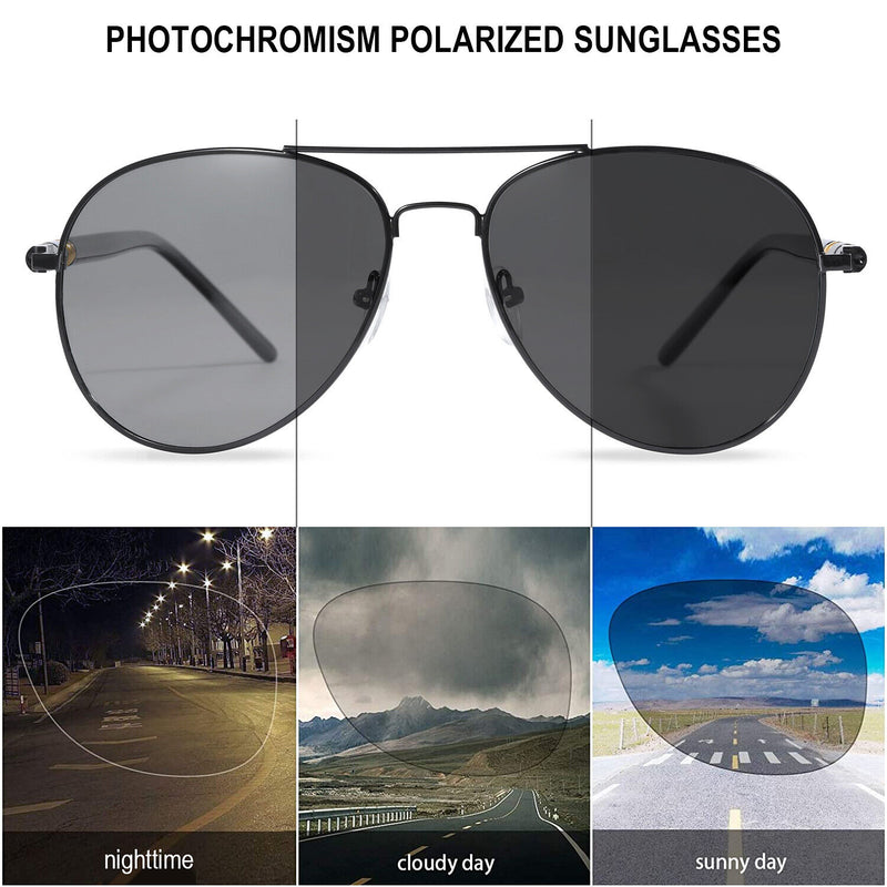 Yellow-Price Classic Polarized Aviator Sunglasses with Natural & HD Clear Vision