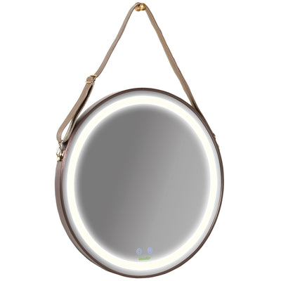kleankin Modern LED Bathroom Mirror, Dimmable Vanity Mirror w/ Anti-fog Bedroom