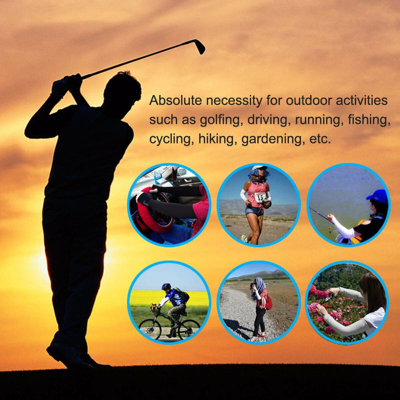 UPF 50 Sun Protection Cooling Arm Sleeves with Thumb Hole to Cover Arms, Unisex