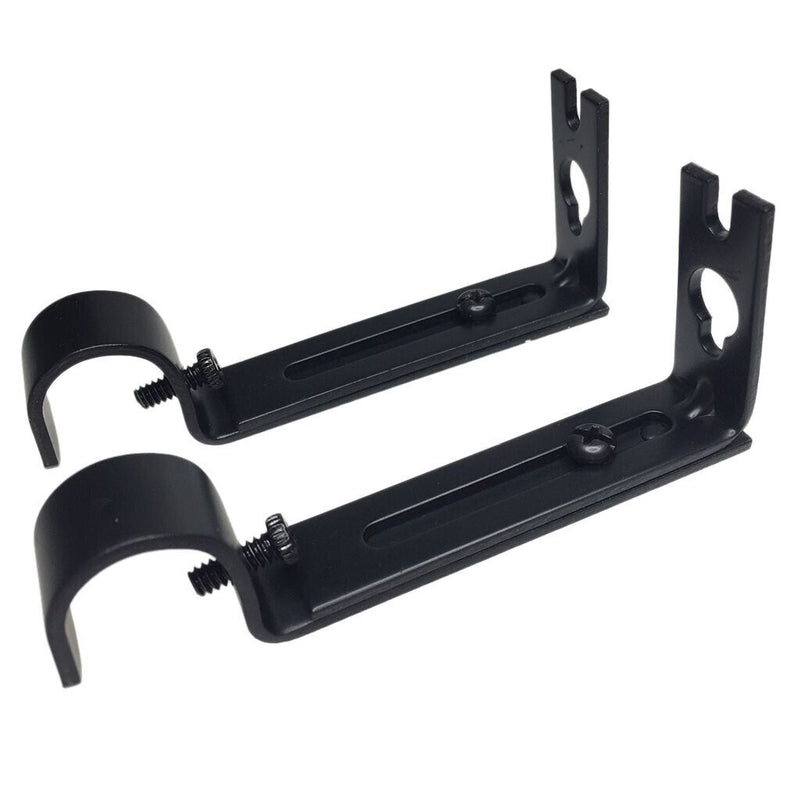 3PCS Bracket Hang Curtain Rod Holders Single Hook Tap Right Window Frame Rod CA