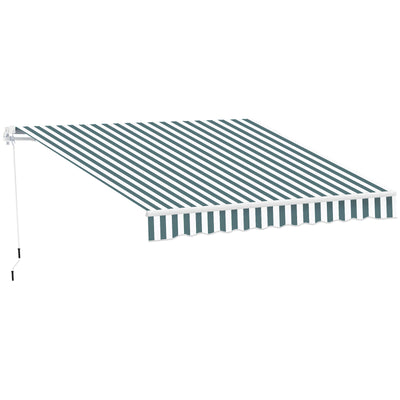 8&apos;x7&apos; Manual Retractable Patio Awning Shelter UV Protection