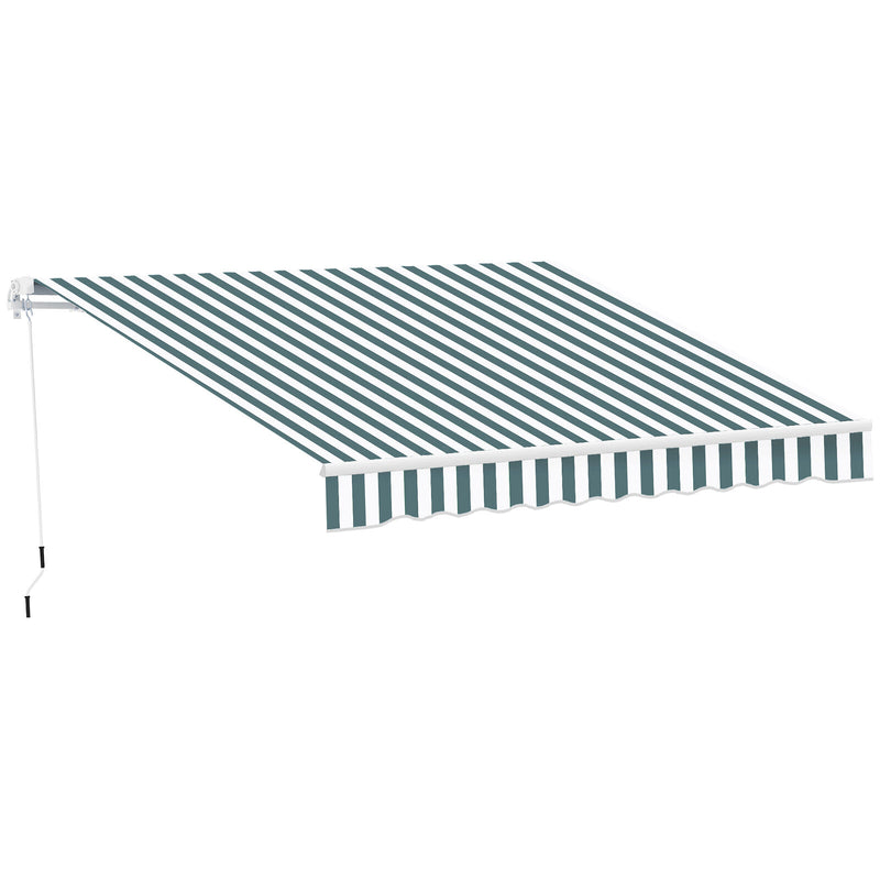 8&apos;x7&apos; Manual Retractable Patio Awning Shelter UV Protection